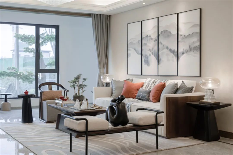 142㎡新中式大宅，把家住成了一幅水墨画！每一帧都是风雅！